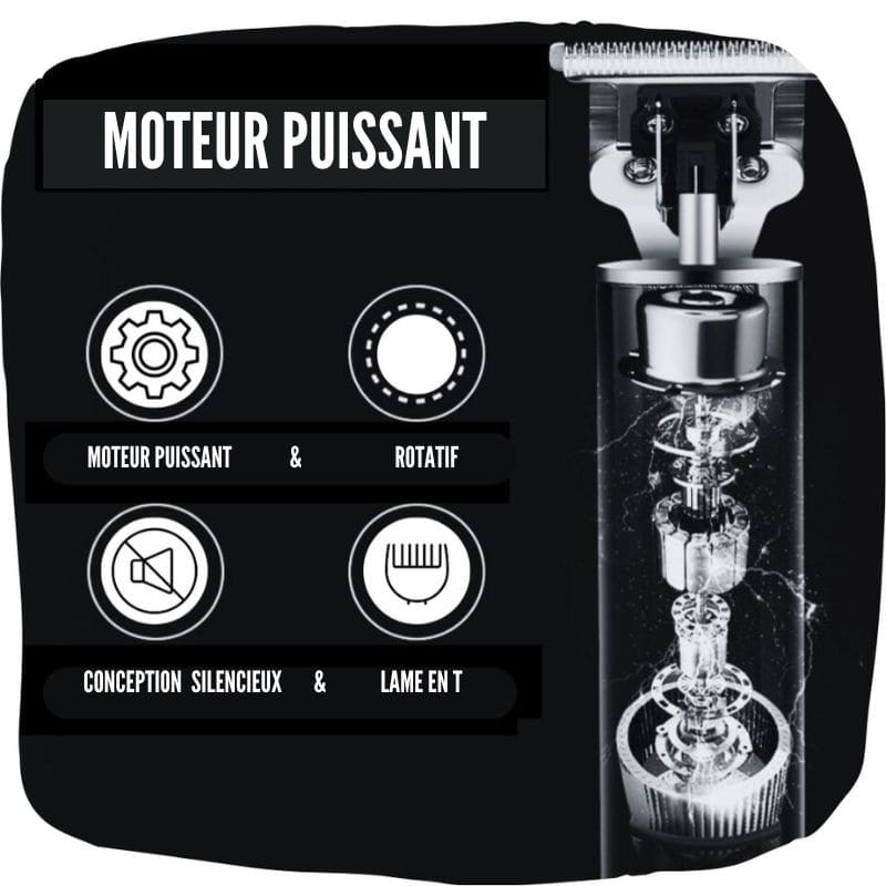 Tondeuse à barbe pro à moteur puissant silencieux