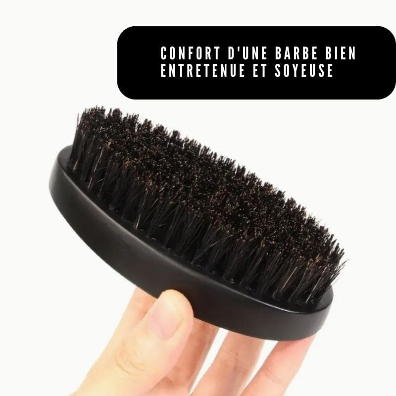 brosse à barbe répartit naturellement les huiles